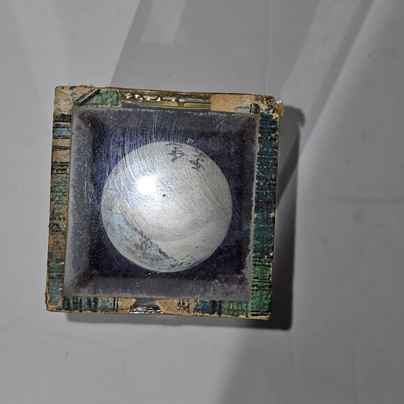 Antique Egg In Glass&Wooden Display Case Asian Handpainted - Picture 8 of 11